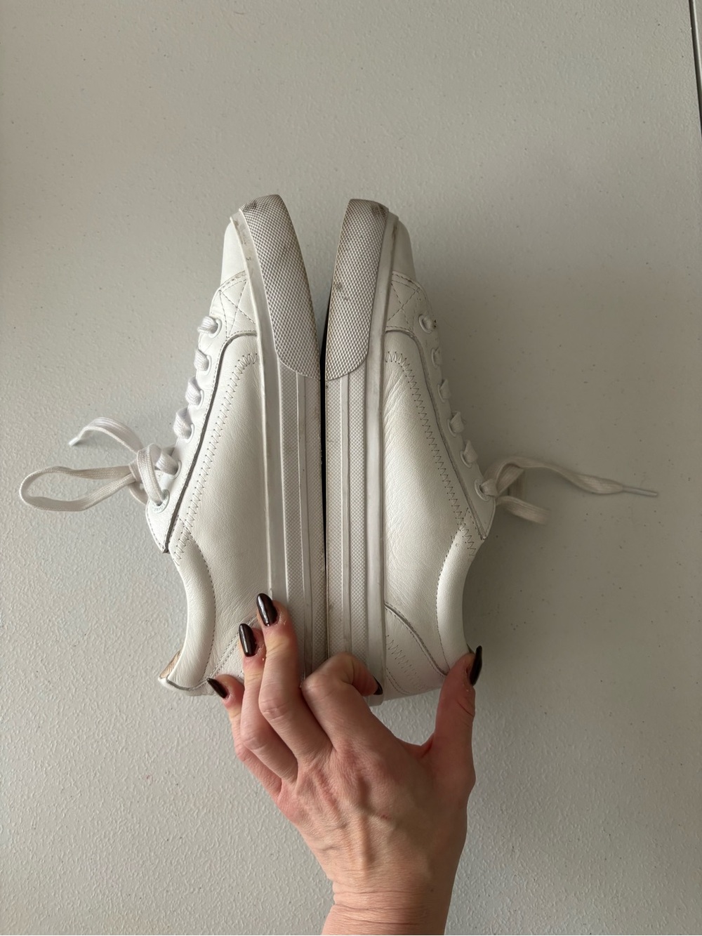 Size 7 Taos White Leather Plim Soul Lux PLX-13994A Lace Up Arch Support Sneakers - Picture 5 of 6